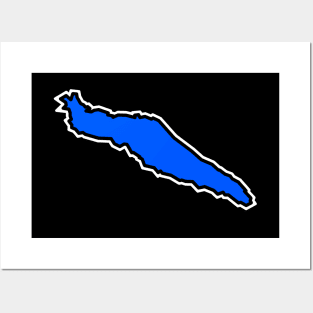 Texad Island Silhouette in Indigo Blue - Plain and Simple - Texada Island Posters and Art